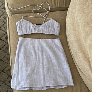 White fox light blue set